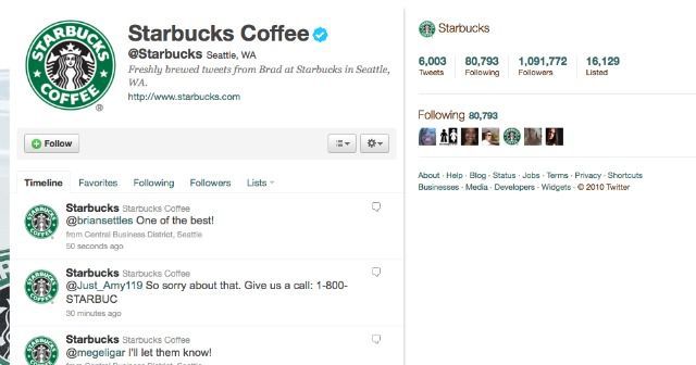 Starbucks does a wonderful job engaging with consumers on social media